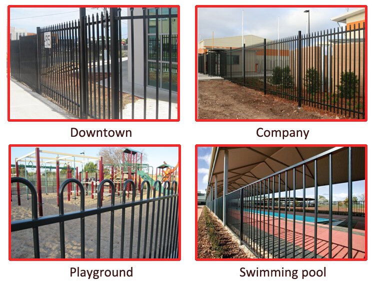 2 Mga Riles, 3 rails garrison security fencing panels 2100mm x 2400mm